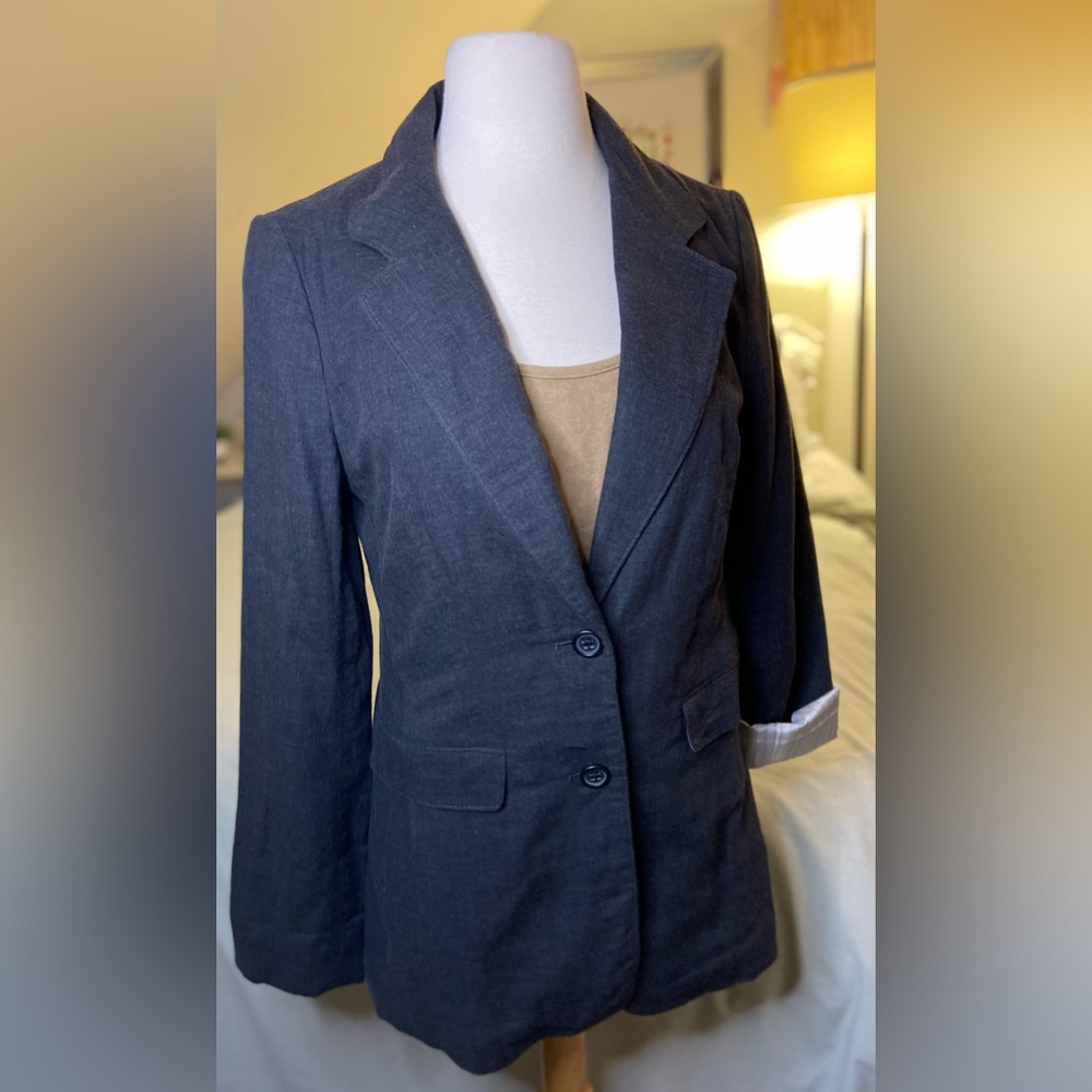 Ann Taylor LOFT dark grey blazer. Size 4